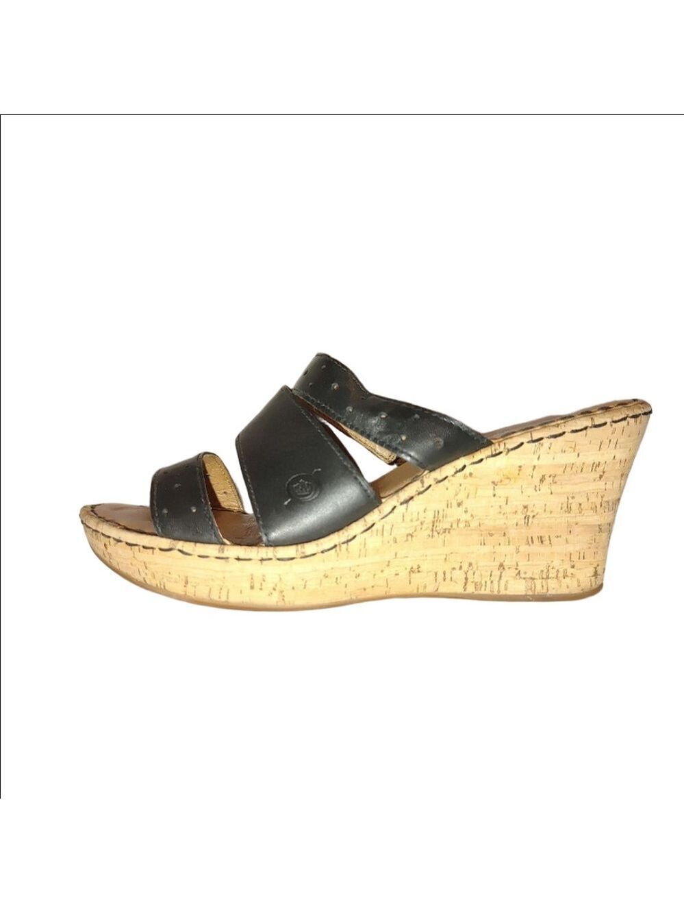 Born Marjorie Wedge Cork Sandal Size 9